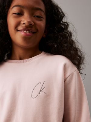 peach whip logo sweatshirt dress for girls calvin klein jeans