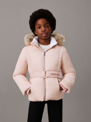 Belted puffer jacket women's best sale