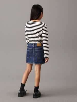 authentic rinse schmaler denim-minirock für mädchen - calvin klein jeans