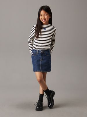 authentic rinse schmaler denim-minirock für mädchen - calvin klein jeans