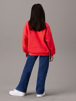 bittersweet oversized fleece logo sweatshirt for girls calvin klein jeans