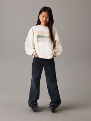 turtledove bluza z grafiką dla dziewczynki - calvin klein jeans