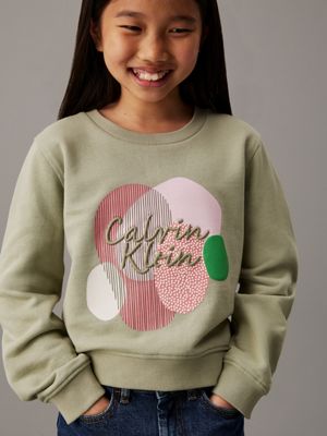 misty vale relaxed graphic sweatshirt for girls calvin klein jeans