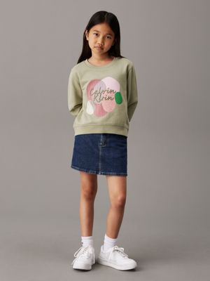 misty vale relaxed graphic sweatshirt for girls calvin klein jeans