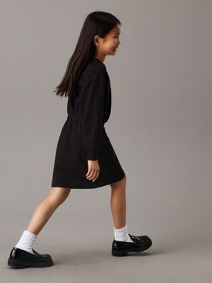 ck black logo sweatshirt dress for girls calvin klein jeans