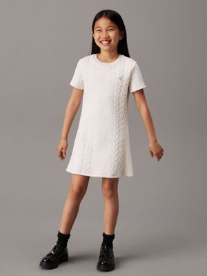 turtledove flared cable knit dress for girls calvin klein jeans