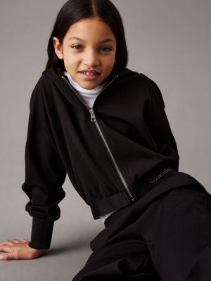 ck black milano tracksuit for girls calvin klein jeans