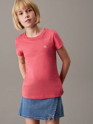 beige 2 pack t-shirts for girls calvin klein jeans