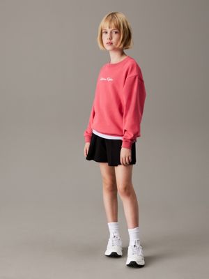 ck black relaxed milano pleated skort for girls calvin klein jeans