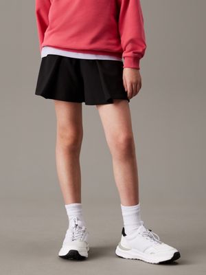 black relaxed milano pleated skort for girls calvin klein jeans