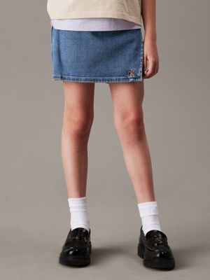 blue denim skort for girls calvin klein jeans