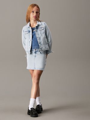 soft blue denim sleeveless top for girls calvin klein jeans