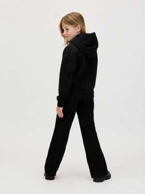 ck black fleece hoodie met logo voor meisjes - 