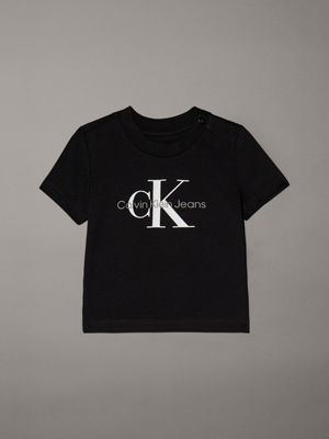 ck black newborn logo t-shirt for newborn calvin klein jeans