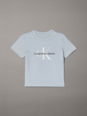 blue newborn logo t-shirt for newborn calvin klein jeans