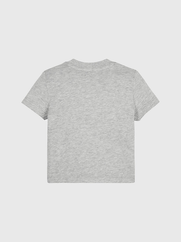 light grey heather newborn logo t-shirt for newborn calvin klein jeans
