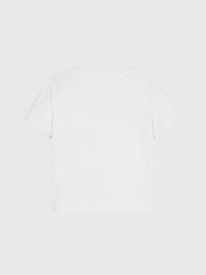 bright white newborn logo t-shirt for newborn calvin klein jeans