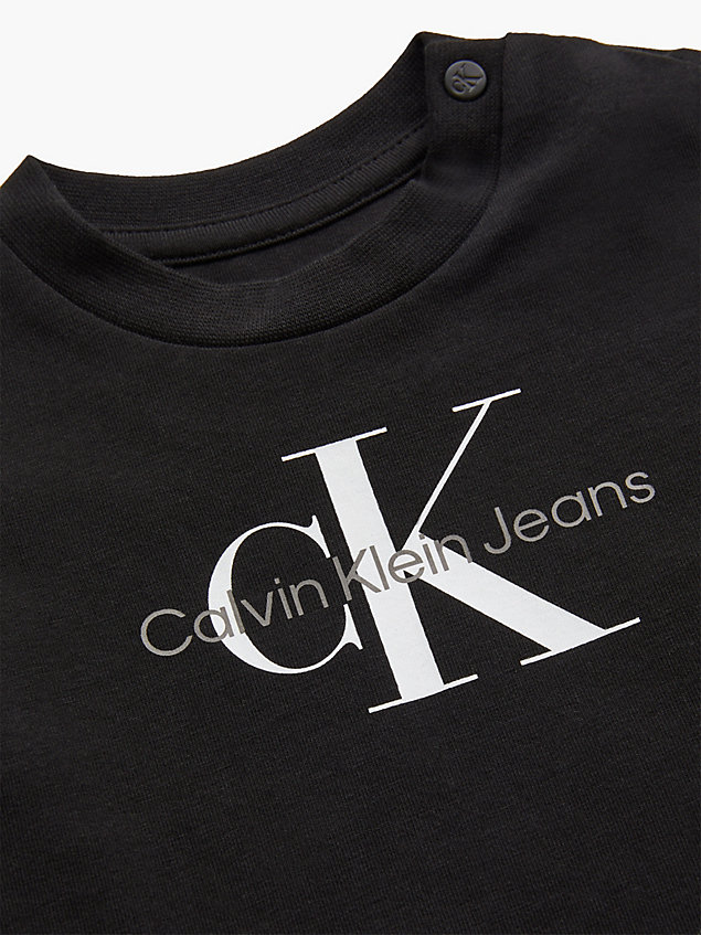 black newborn long sleeve t-shirt for newborn calvin klein jeans