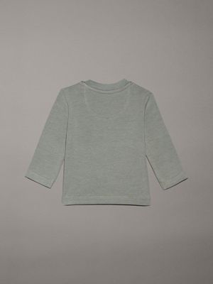 meteor green newborn long sleeve t-shirt for newborn calvin klein jeans