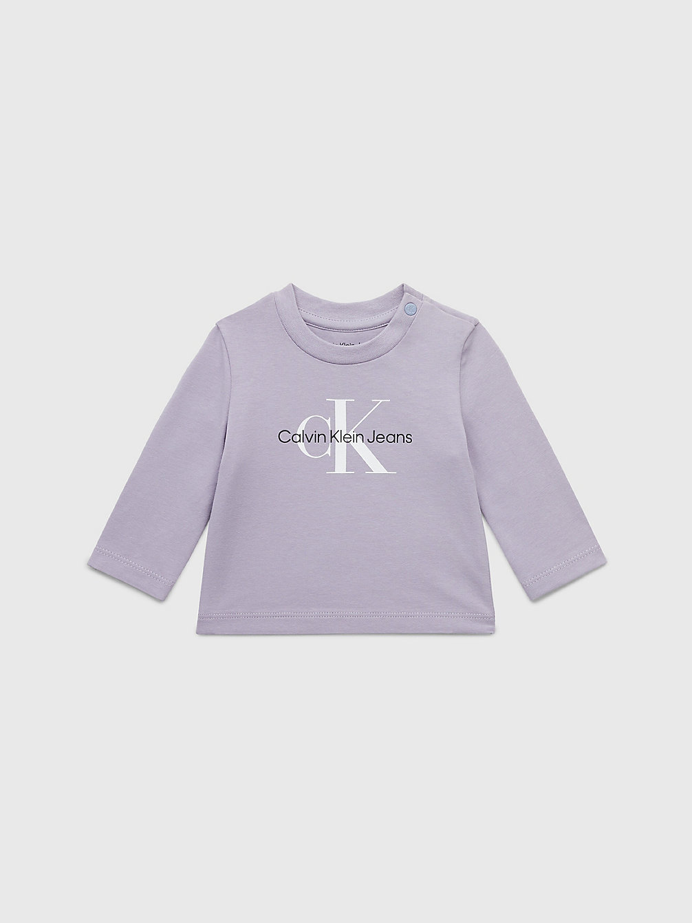 SMOKY LILAC Newborn Long Sleeve T-Shirt undefined newborn Calvin Klein