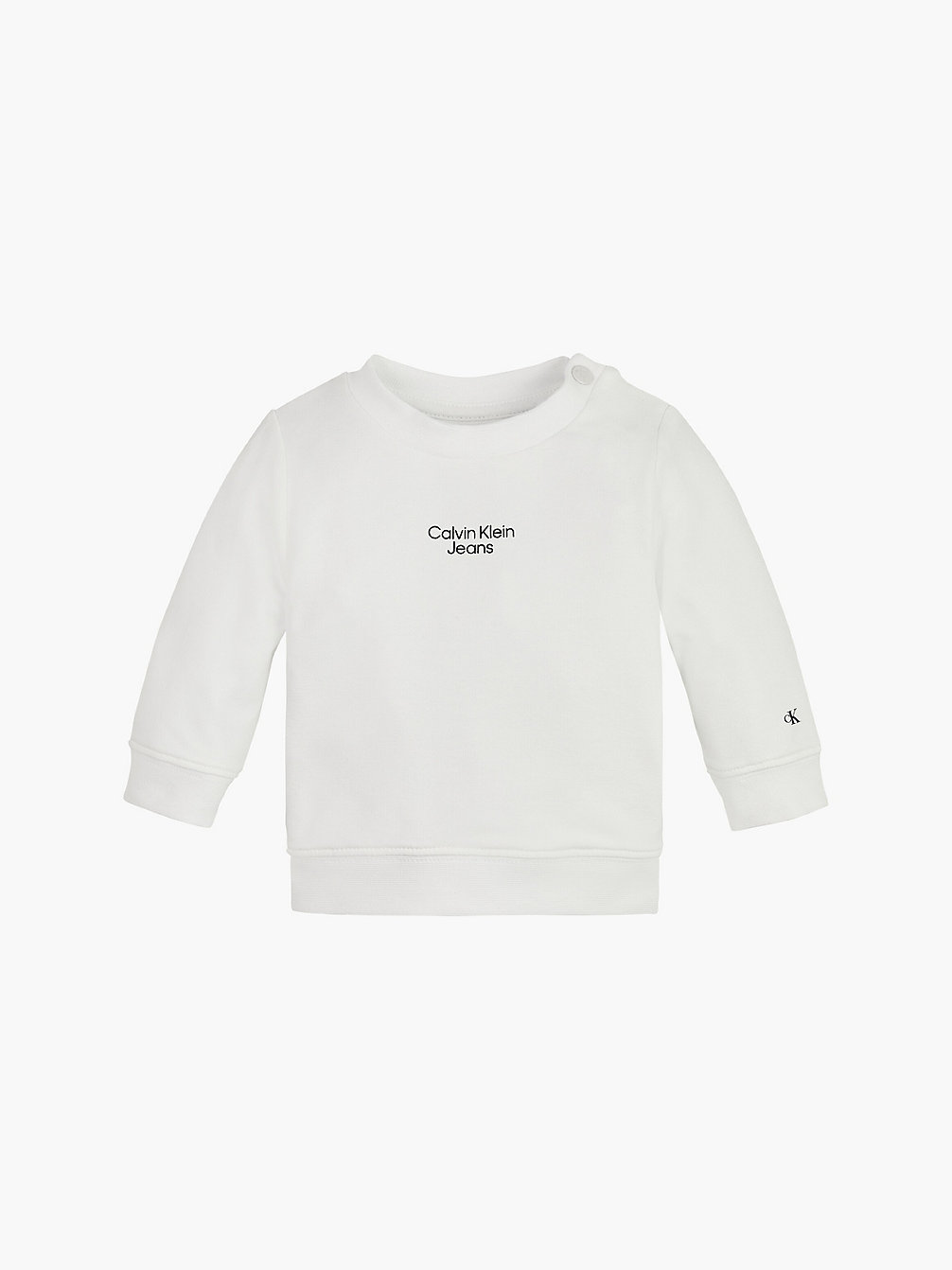 BRIGHT WHITE Newborn-Sweatshirt Van Biologisch Katoen undefined newborn Calvin Klein