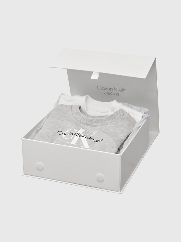confezione regalo starter per neonato grey da newborn calvin klein jeans