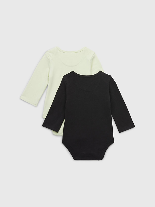SEAFOAM GREEN/ CK BLACK 2-Pack Newborn Bodysuit for newborn CALVIN KLEIN JEANS