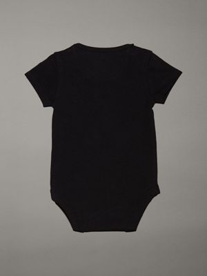 black newborn body met logo voor baby's - calvin klein jeans
