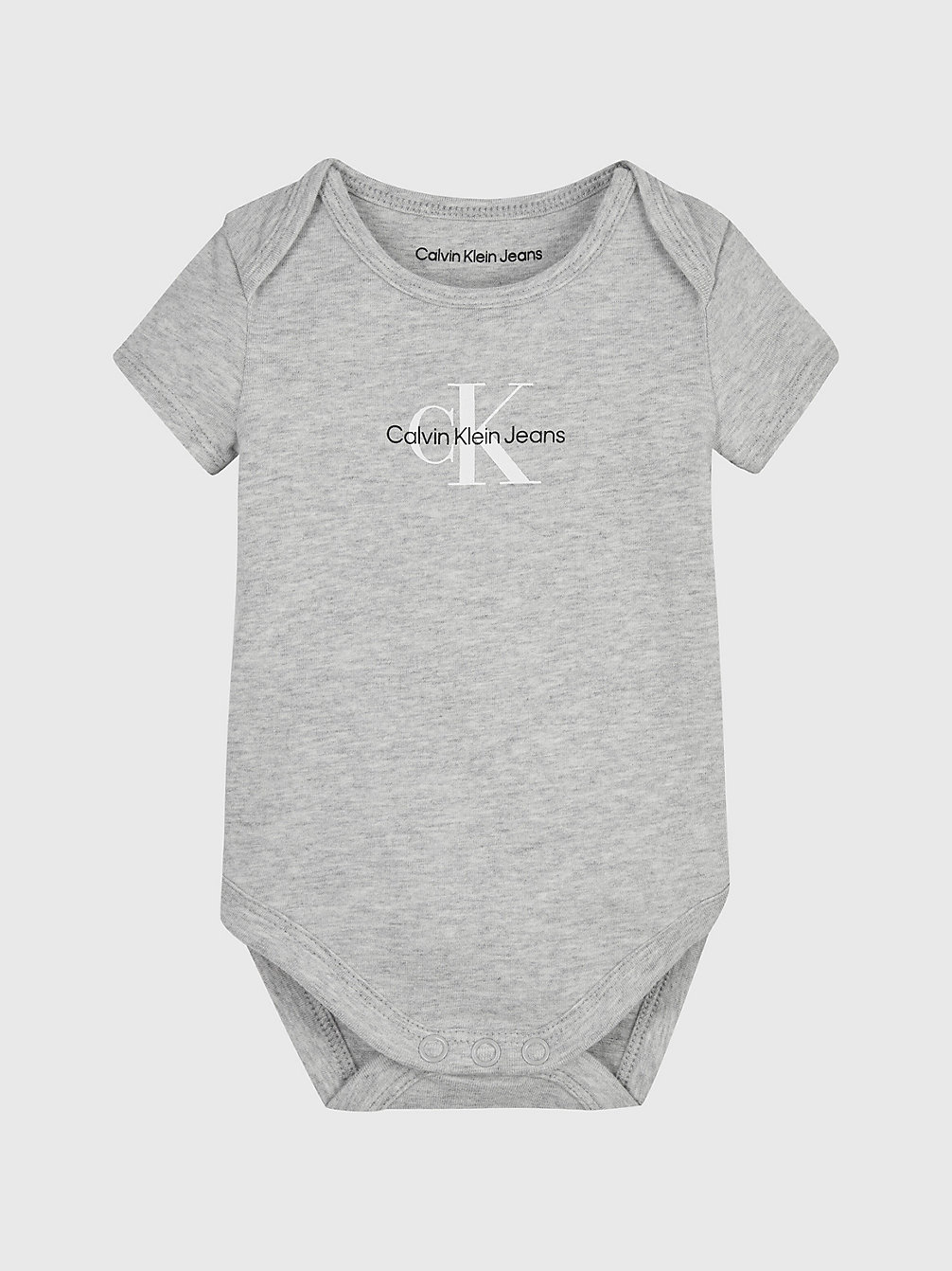 LIGHT GREY HEATHER Newborn-Bodysuit Met Logo undefined newborn Calvin Klein
