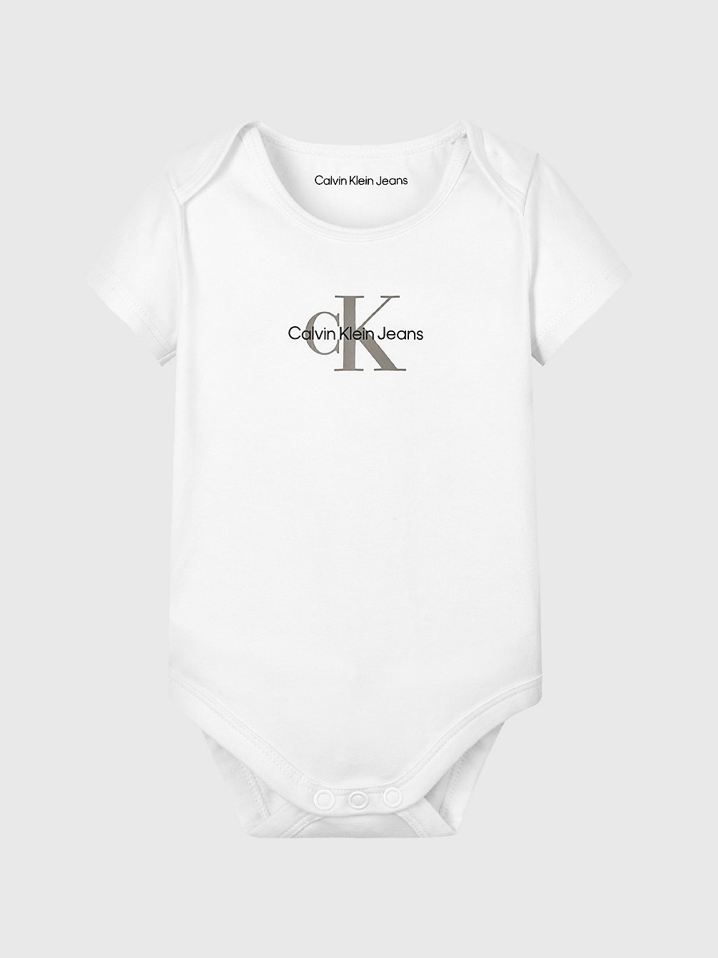 BRIGHT WHITE Babybody's Met Logo undefined newborn Calvin Klein