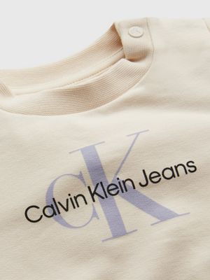 MUSLIN / SMOKEY LILAC Newborn Logo Tracksuit for newborn CALVIN KLEIN JEANS