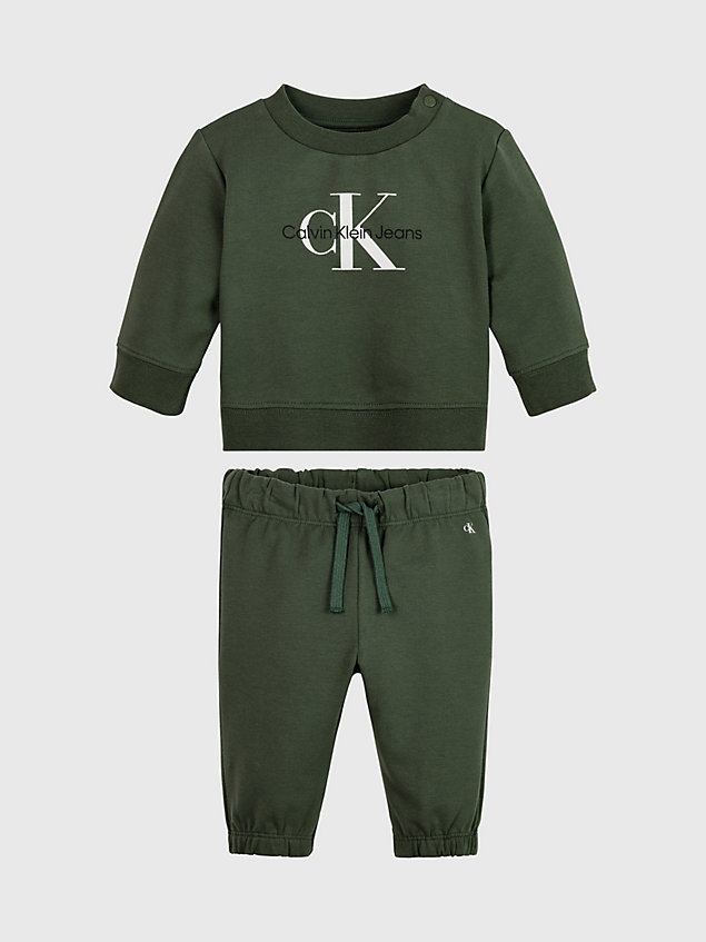 ropa deportiva con logo para recién nacidos green de newborn calvin klein jeans