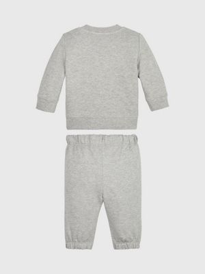 LIGHT GREY HEATHER Newborn Logo Tracksuit for newborn CALVIN KLEIN JEANS