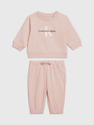 Pink calvin 2024 klein tracksuit