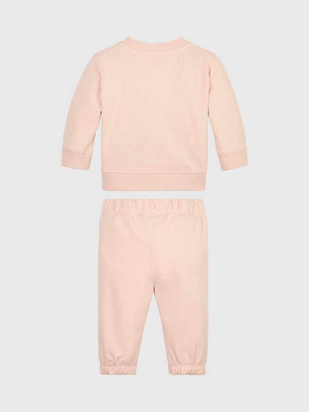 pink babytrainingspak met logo voor newborn - calvin klein jeans