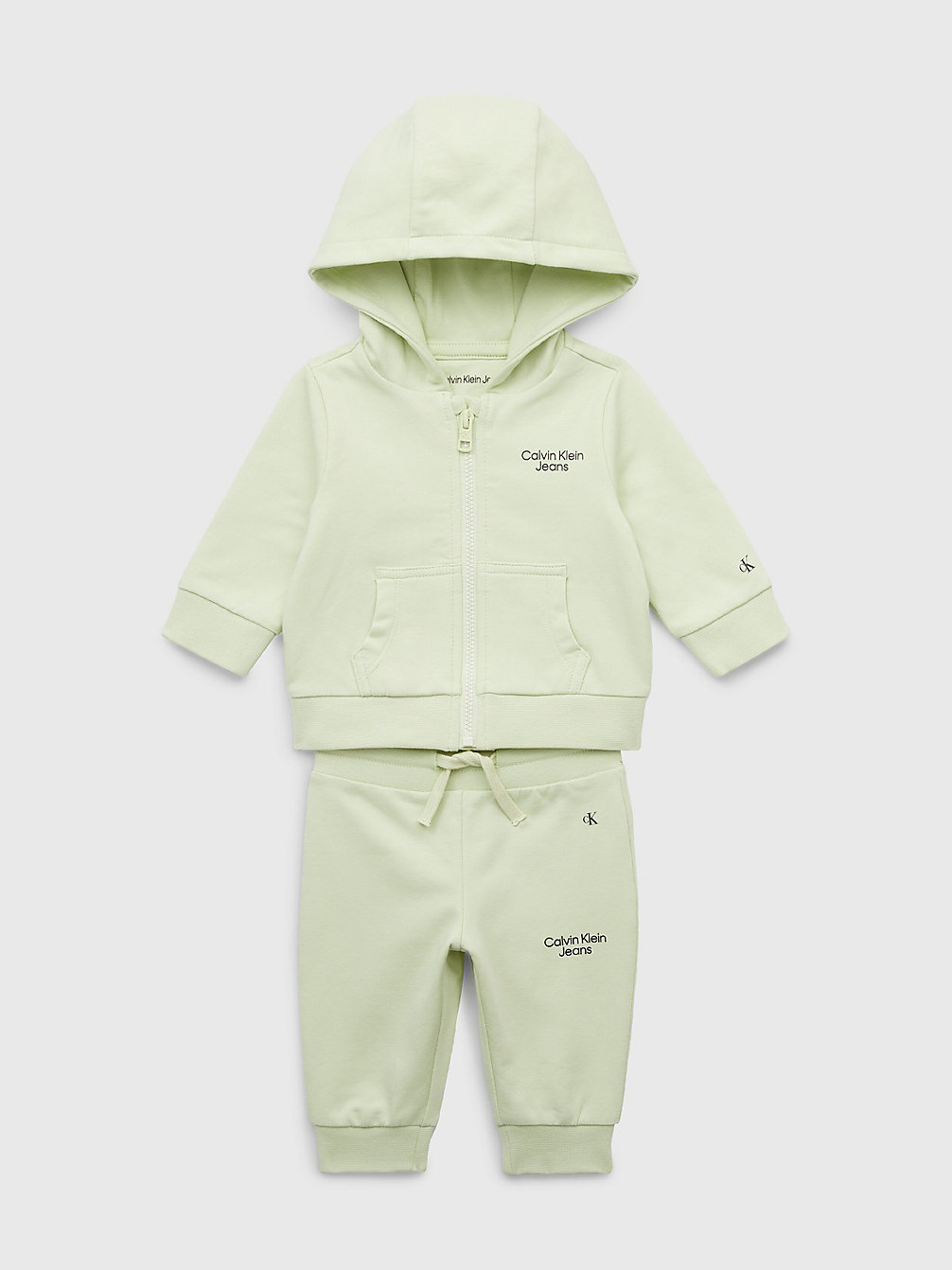 SEAFOAM GREEN > Спортивный костюм для новорожденных из органического хло > undefined newborn - Calvin Klein