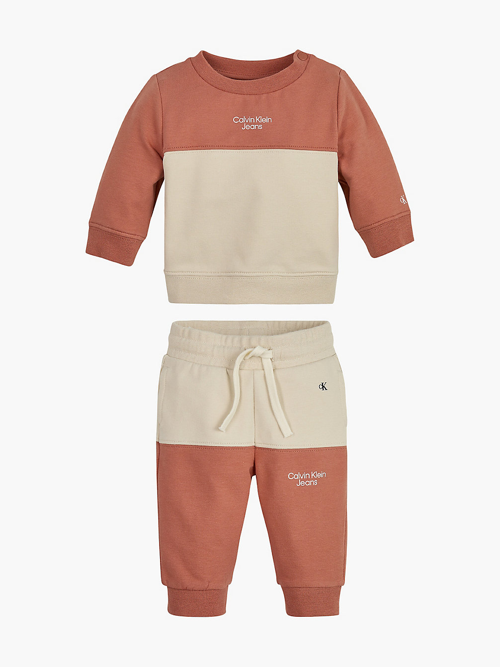 COPPER REEF Baby-Trainingsanzug Im Blockfarben-Design undefined newborn Calvin Klein