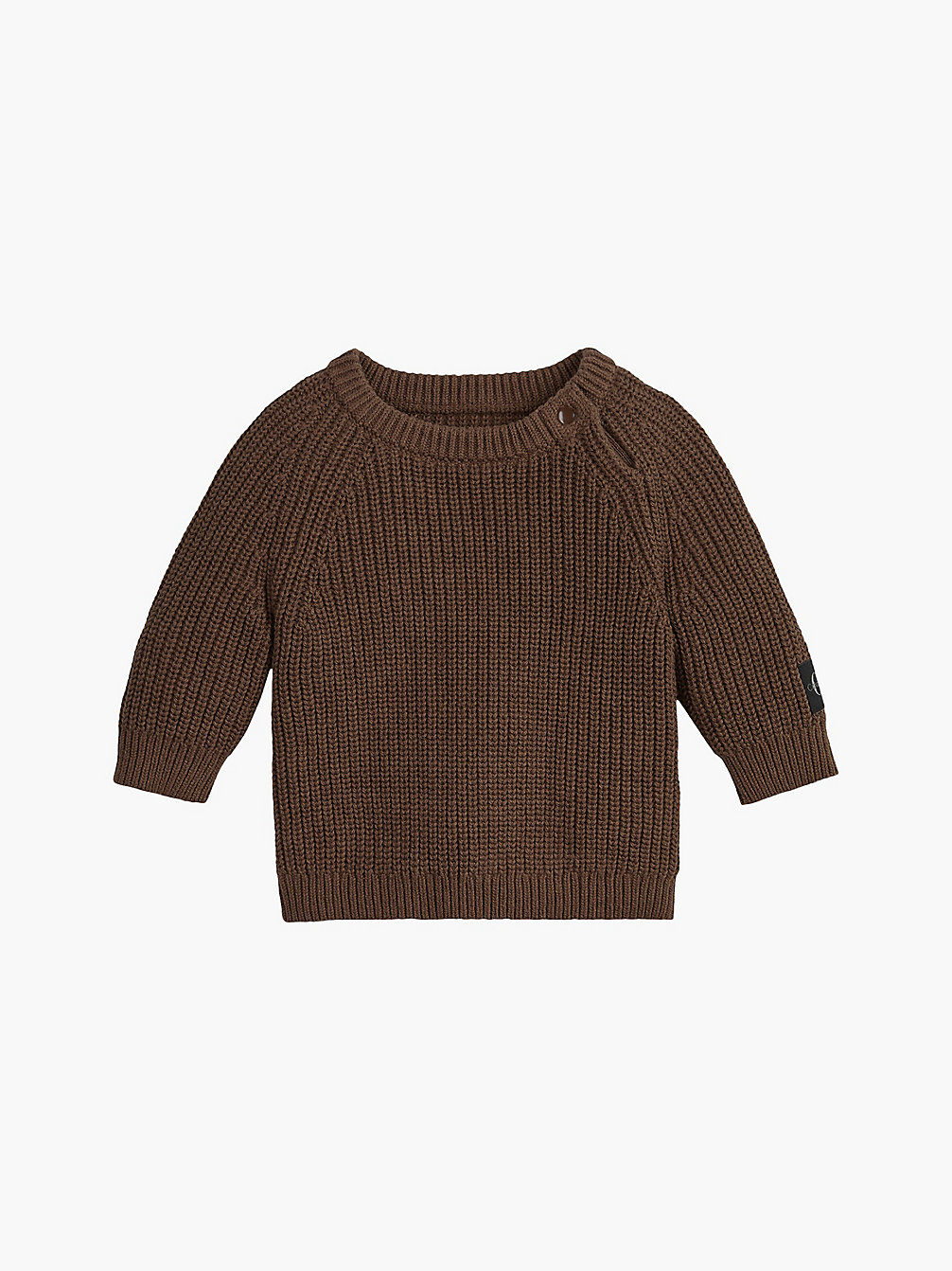 MILK CHOCOLATE Newborn Knitted Jumper undefined undefined Calvin Klein