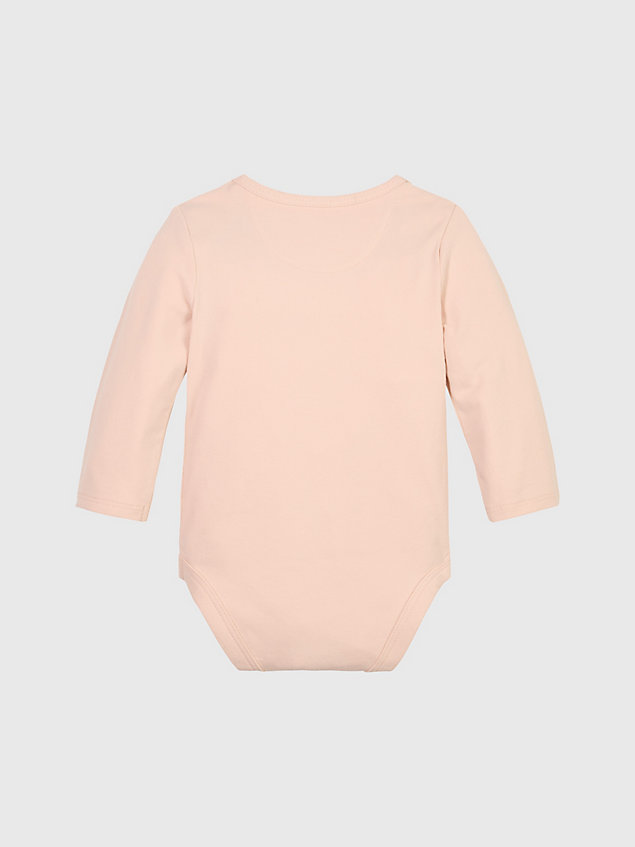pink newborn logo bodysuit for newborn calvin klein jeans