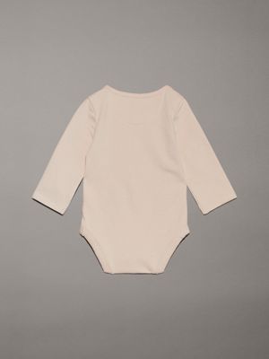 meringue blush newborn logo bodysuit for newborn calvin klein jeans