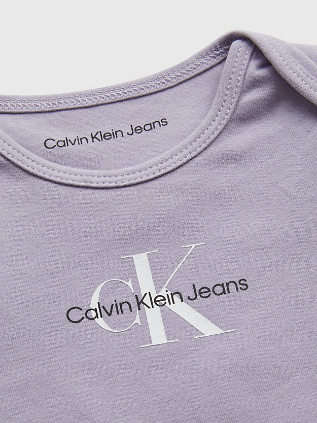 SMOKY LILAC Newborn Logo Bodysuit for newborn CALVIN KLEIN JEANS