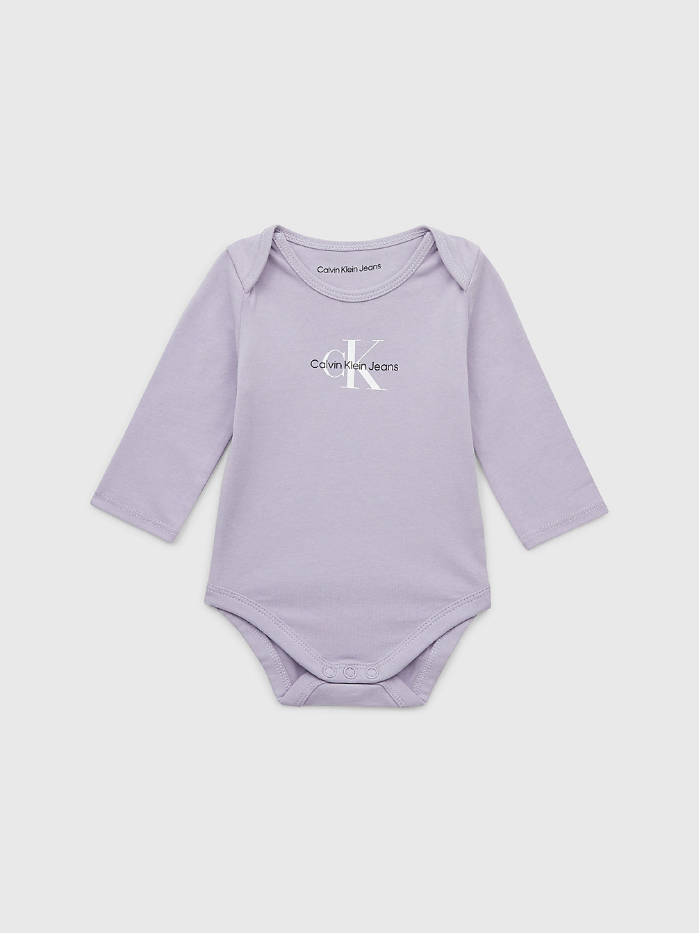 SMOKY LILAC Newborn Logo Bodysuit undefined newborn Calvin Klein
