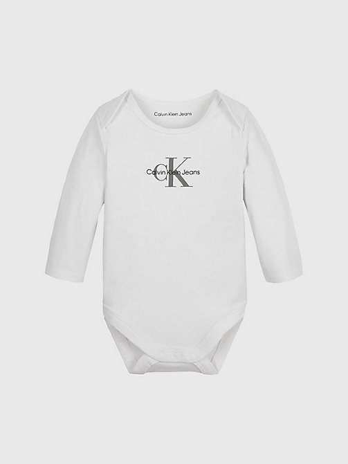 Body per neonato con logo Calvin Klein Neonati Abbigliamento Completi Body e tutine 
