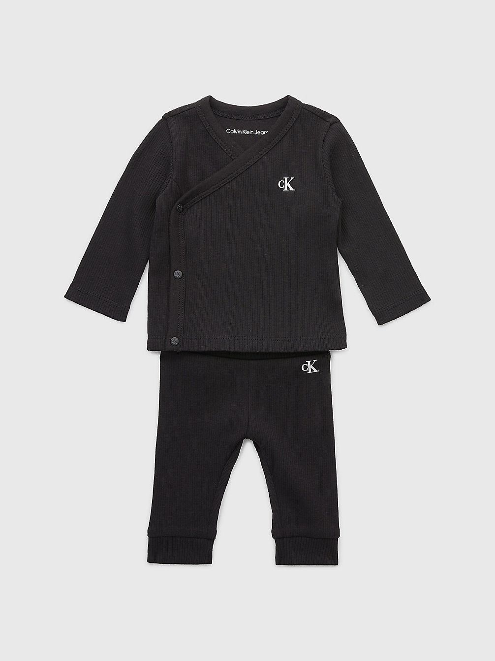 CK BLACK Gerippter Baby-Trainingsanzug undefined newborn Calvin Klein
