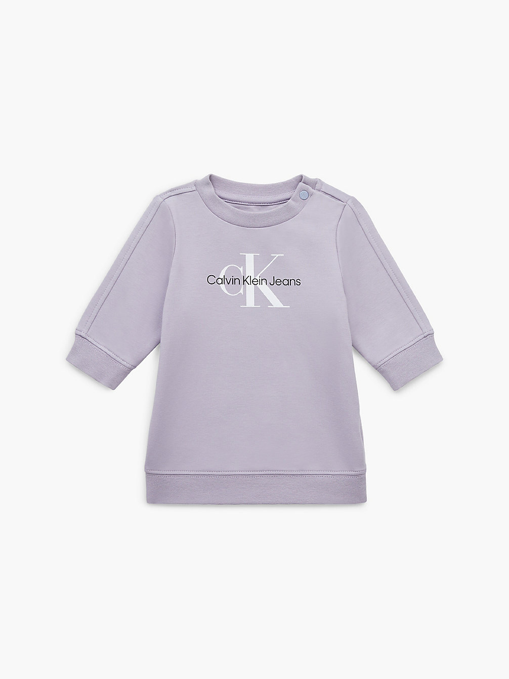 SMOKY LILAC Newborn Logo Sweatshirt Dress undefined undefined Calvin Klein
