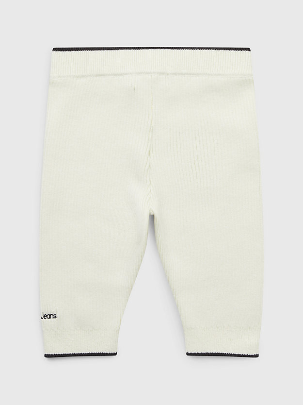 IVORY Newborn Ribbed Knitted Trousers for newborn CALVIN KLEIN JEANS
