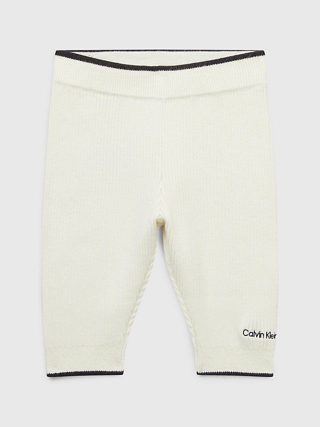 Pantaloni Neonato In Maglia A Coste > Ivory > undefined newborn > Calvin Klein