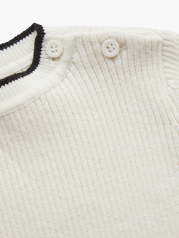 IVORY Newborn Ribbed Knitted Jumper for  