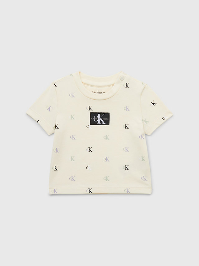 T-Shirt Neonato Con Logo > Muslin Monogram Aop > undefined newborn > Calvin Klein