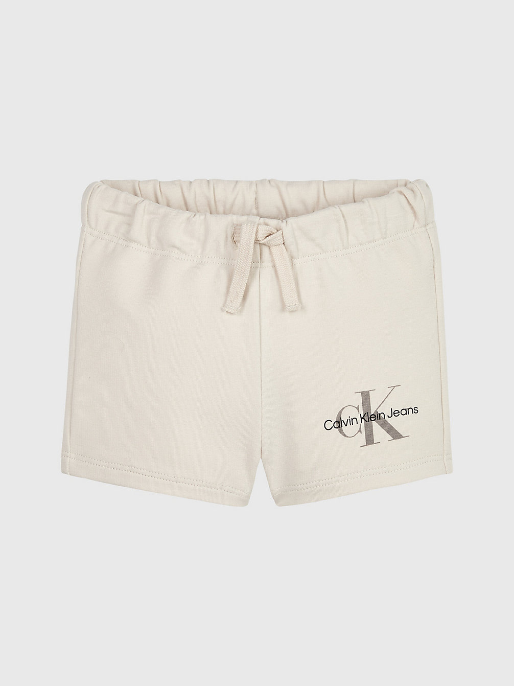 WHITECAP GRAY Newborn Organic Cotton Shorts undefined newborn Calvin Klein
